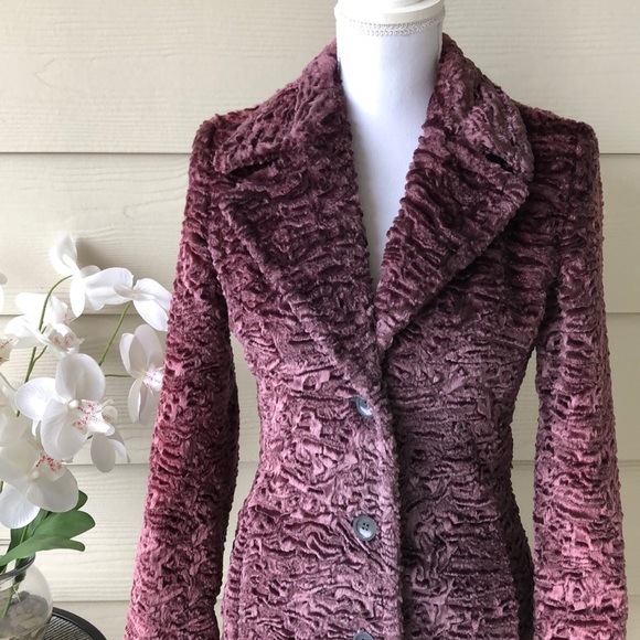 bebe Jackets & Blazers - Bebe•Silk Velvet Purple Trench Coat